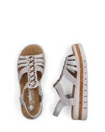Rieker Summer Sandal Fog Glitter Silver