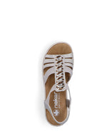 Rieker Summer Sandal Fog Glitter Silver