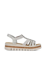 Rieker Summer Sandal Fog Glitter Silver
