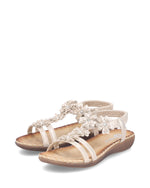 Rieker Low Strappy Floral Sandals Light Gold