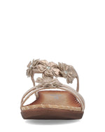 Rieker Low Strappy Floral Sandals Light Gold