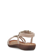 Rieker Low Strappy Floral Sandals Light Gold