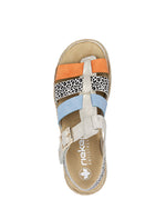 Rieker Wedge Gladiator Sandals Multi Leopard