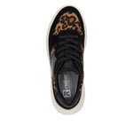 Rieker Sport Wedge Trainer Black Leopard Nut