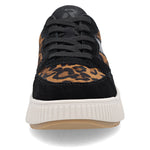 Rieker Sport Wedge Trainer Black Leopard Nut