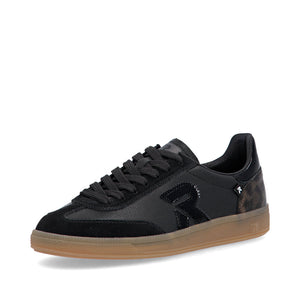 Rieker Classic Logo Trainer Black Antic Leopard