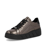 Rieker Sport Laced Wedge Trainer Pewter