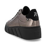 Rieker Sport Laced Wedge Trainer Pewter
