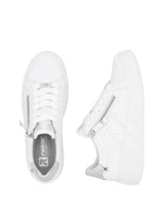 Rieker Sport Flatfom Zip Trainer White Silver