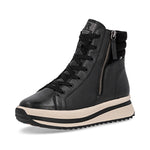 Rieker Sport Laced High Top Boot Black
