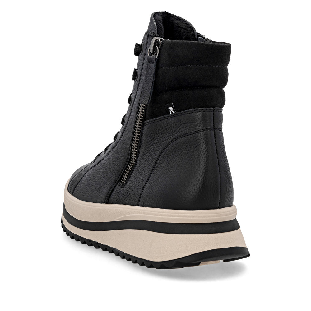 Rieker Sport Laced High Top Boot Black