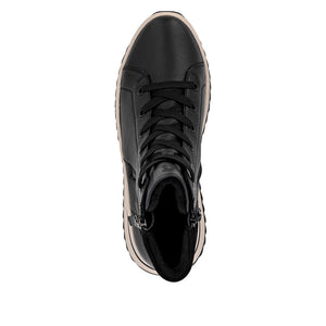 Rieker Sport Laced High Top Boot Black