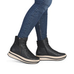 Rieker Sport Laced High Top Boot Black