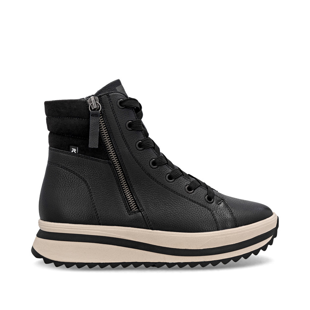 Rieker Sport Laced High Top Boot Black