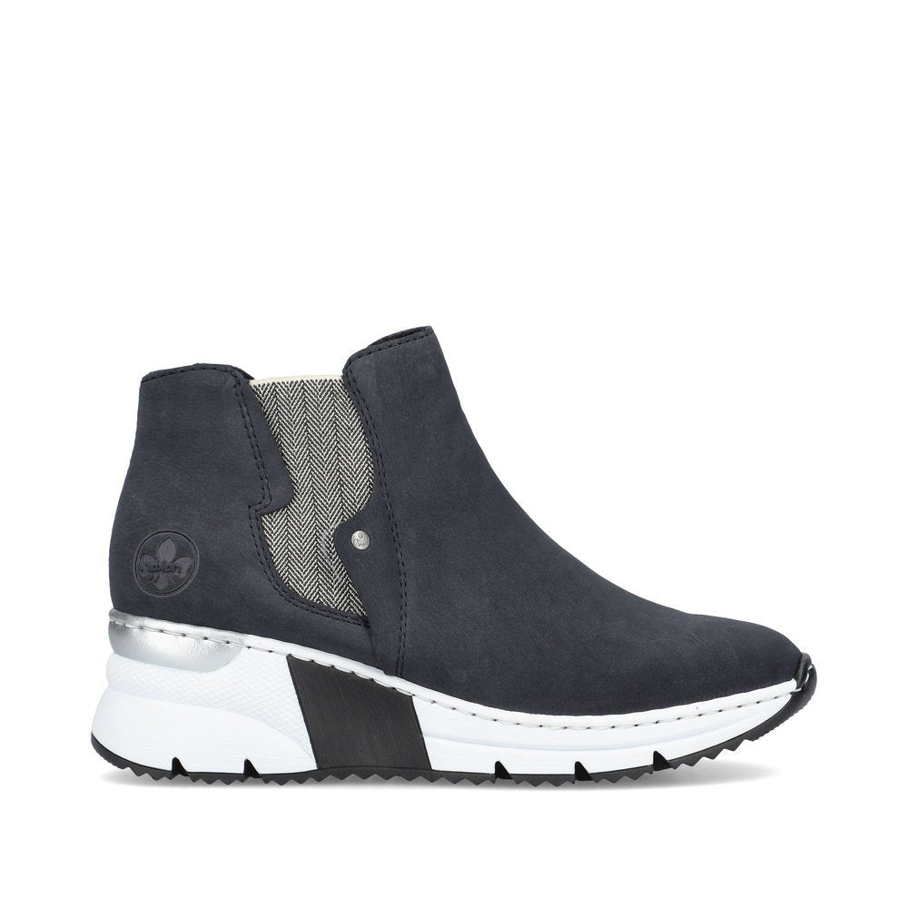 Rieker Wedge Ankle Boot Navy Multi