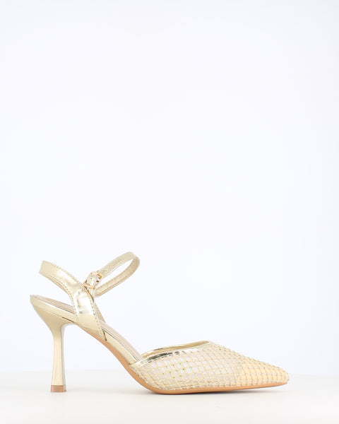 Cinders Edit High Ankle Strap Shoe Gold