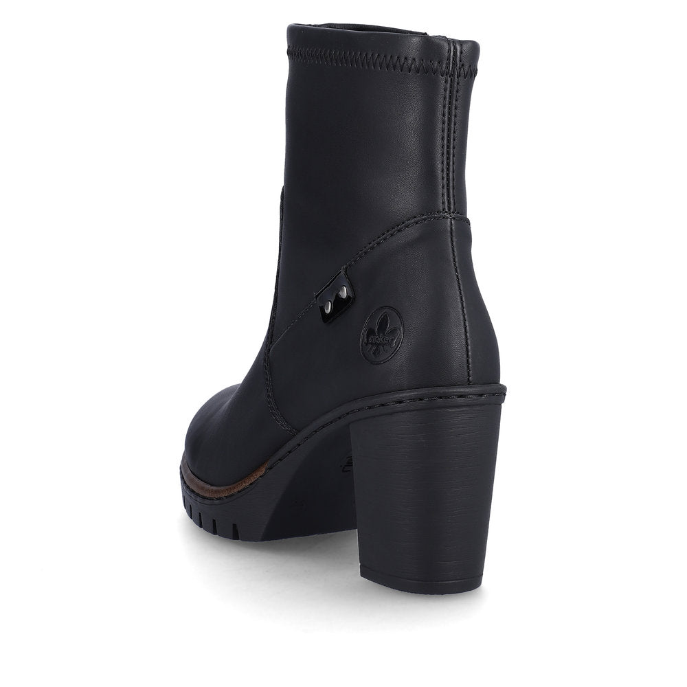 Rieker Classic Platform Ankle Boot Black