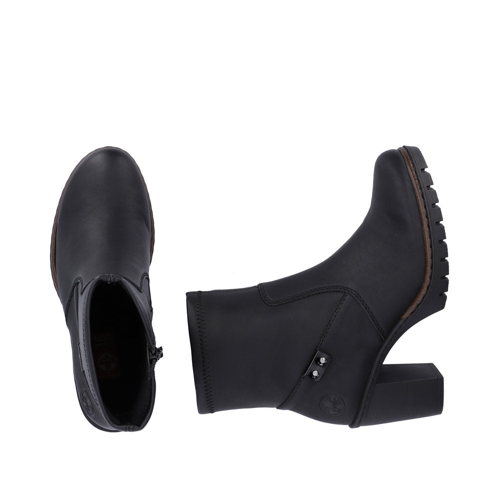 Rieker Classic Platform Ankle Boot Black