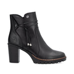 Rieker High Heel Platform Ankle Boot Black