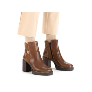 Rieker Platform Ankle Boot Tan