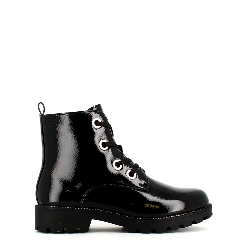 Les Arlésiennes Patent Ankle Boot Black