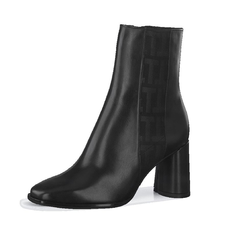 Tamaris Classic High Heel Boot Logo Black