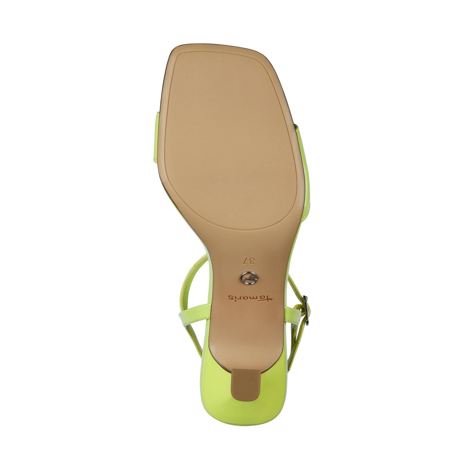 Tamaris Summer Strappy Sandal Lime Patent