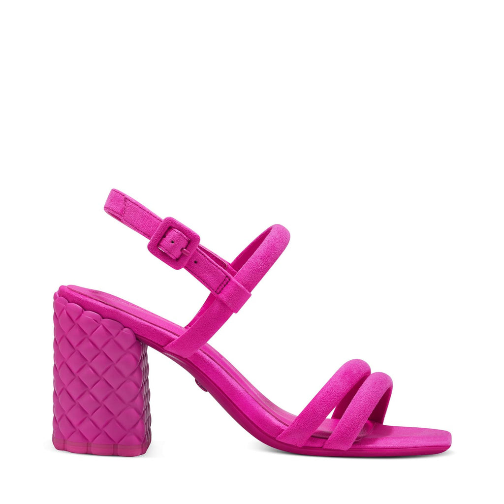 Tamaris Strappy Sandal with Block Heel Pink