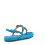 Menbur Starfish Crystal Toe Post Sandal Turquoise