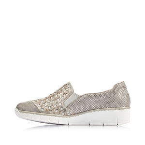 Rieker Summer Loafer Grey Rose