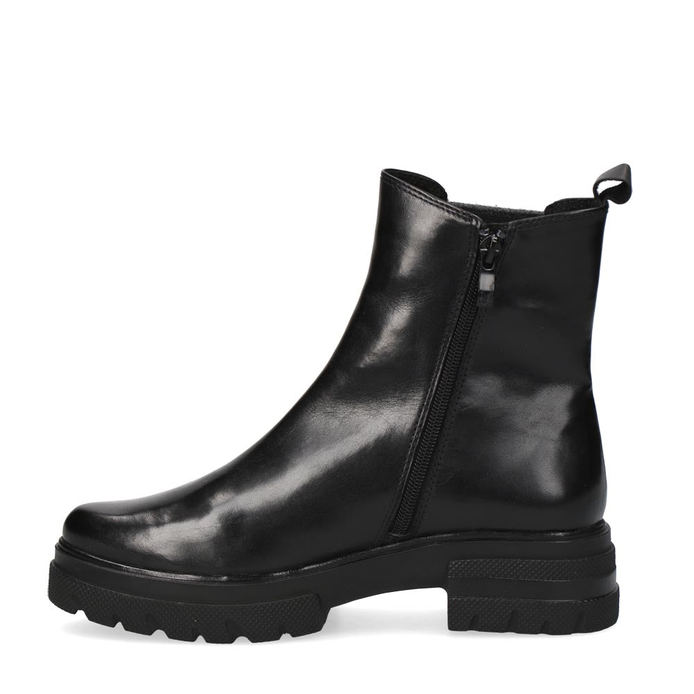Caprice Chelsea Ankle Boot Black Leather