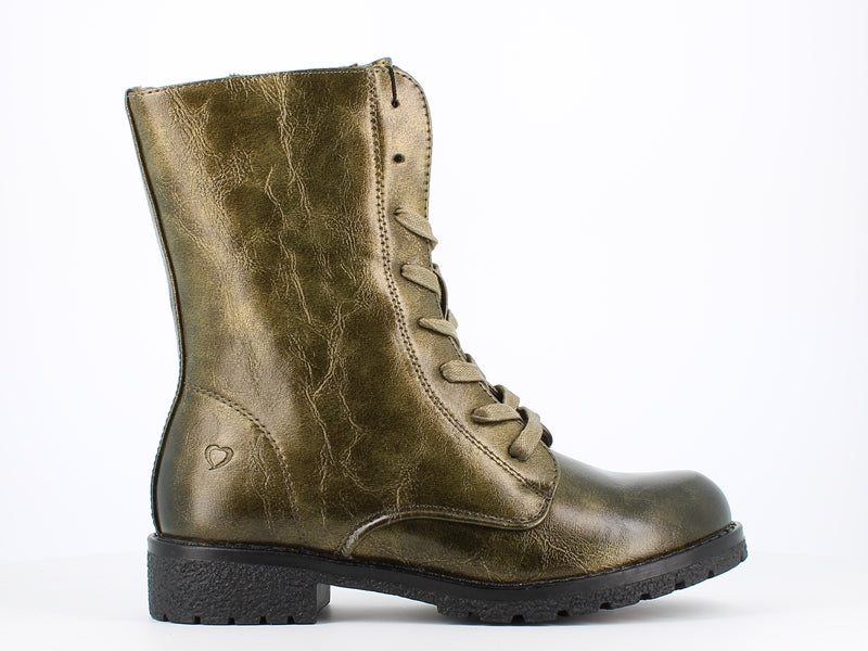 Heavenly Feet Chloe Laced Boot Khaki