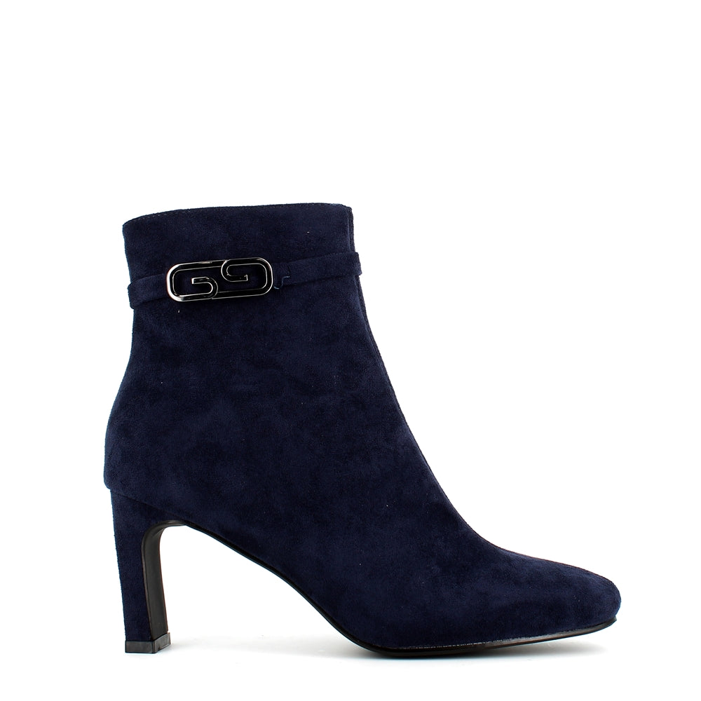 Millie & Co Camilla Fine Heel Ankle Boot Navy
