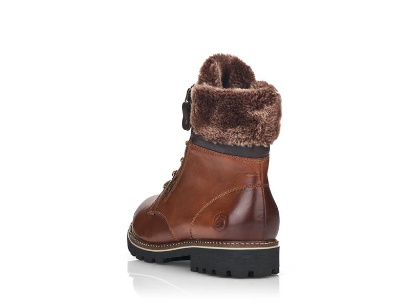 Remonte Casual Ankle Boot With Shearling Trim Muscat