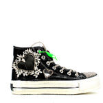 Movies High Top Trainer with  Heart Crystal Trim Black