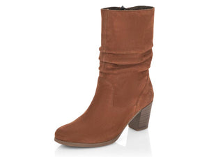 Rieker Slouch Boot with Heel Tan